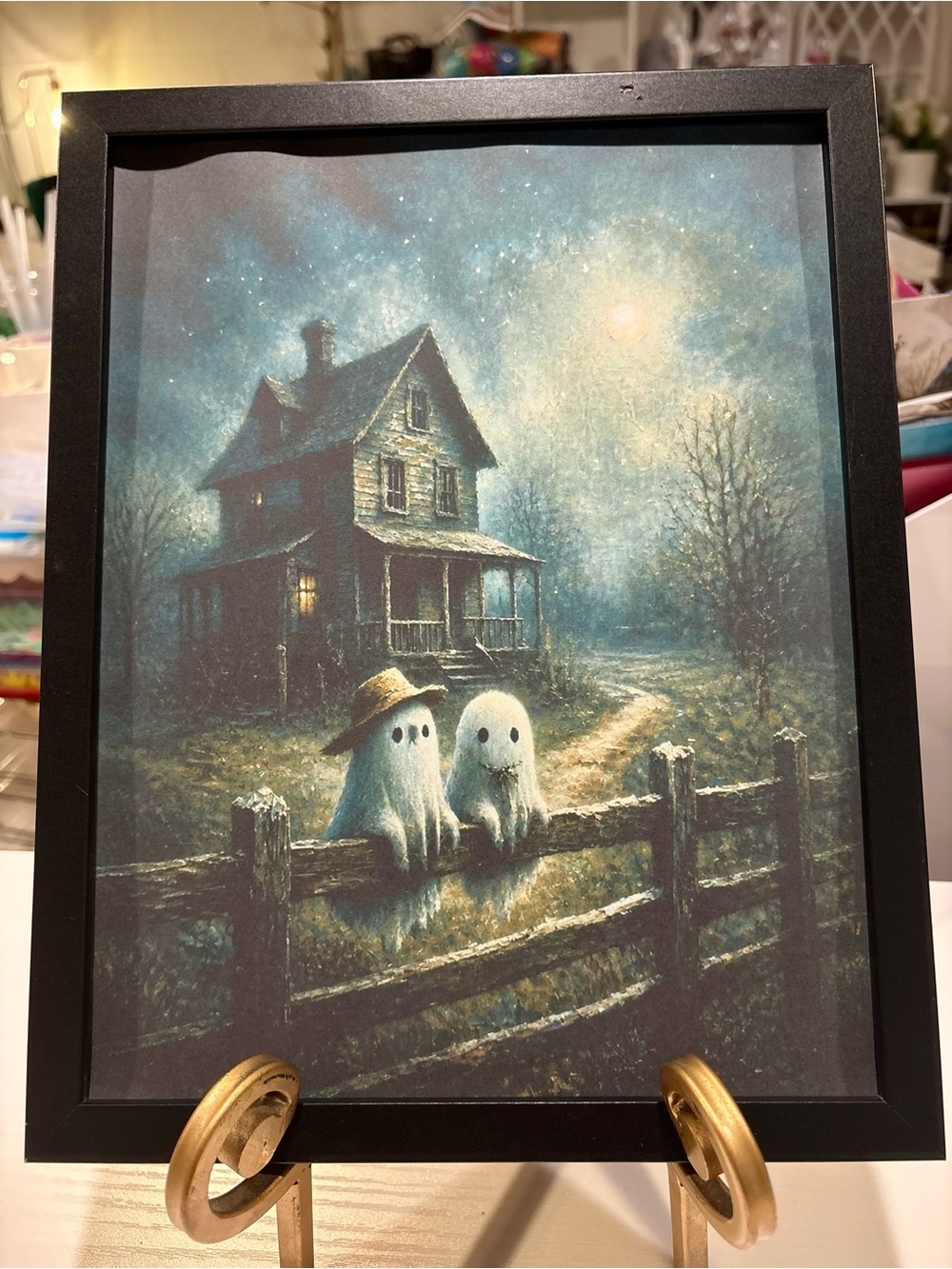 Ghostly Friends Framed 8x10 Art Print
